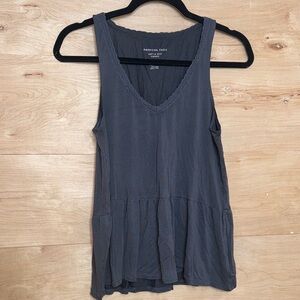 American Eagle Outfitters Charcoal Tank Top
